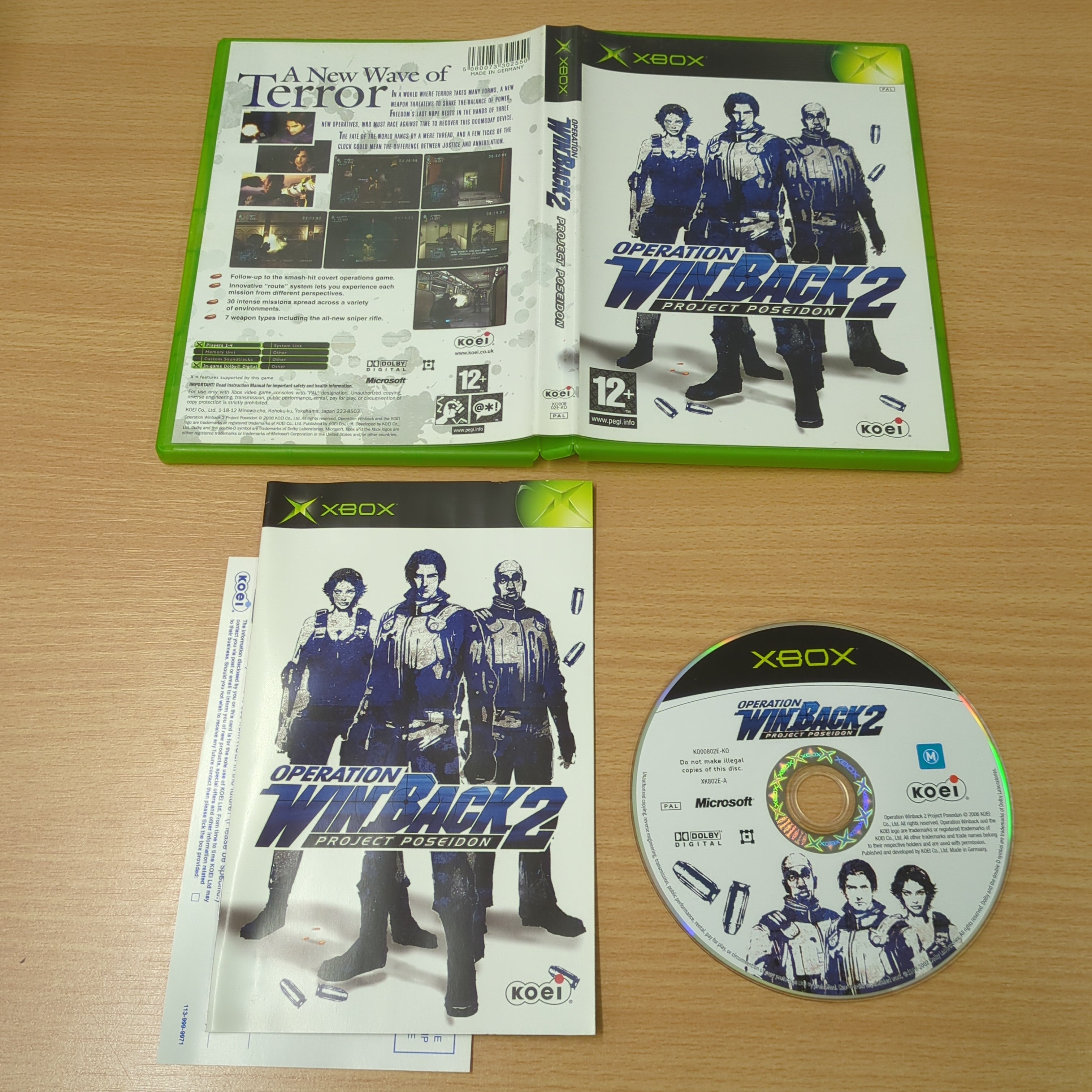 Operation WinBack 2: Project Poseidon original Xbox game Operation WinBack 2: Project Poseidon original Xbox game